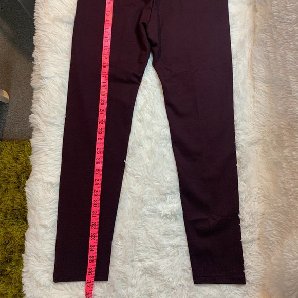 Calvin Klein Performance Stretch High Waist Leggings, Burgundy, Size S,L,XL - Picture 6 of 9